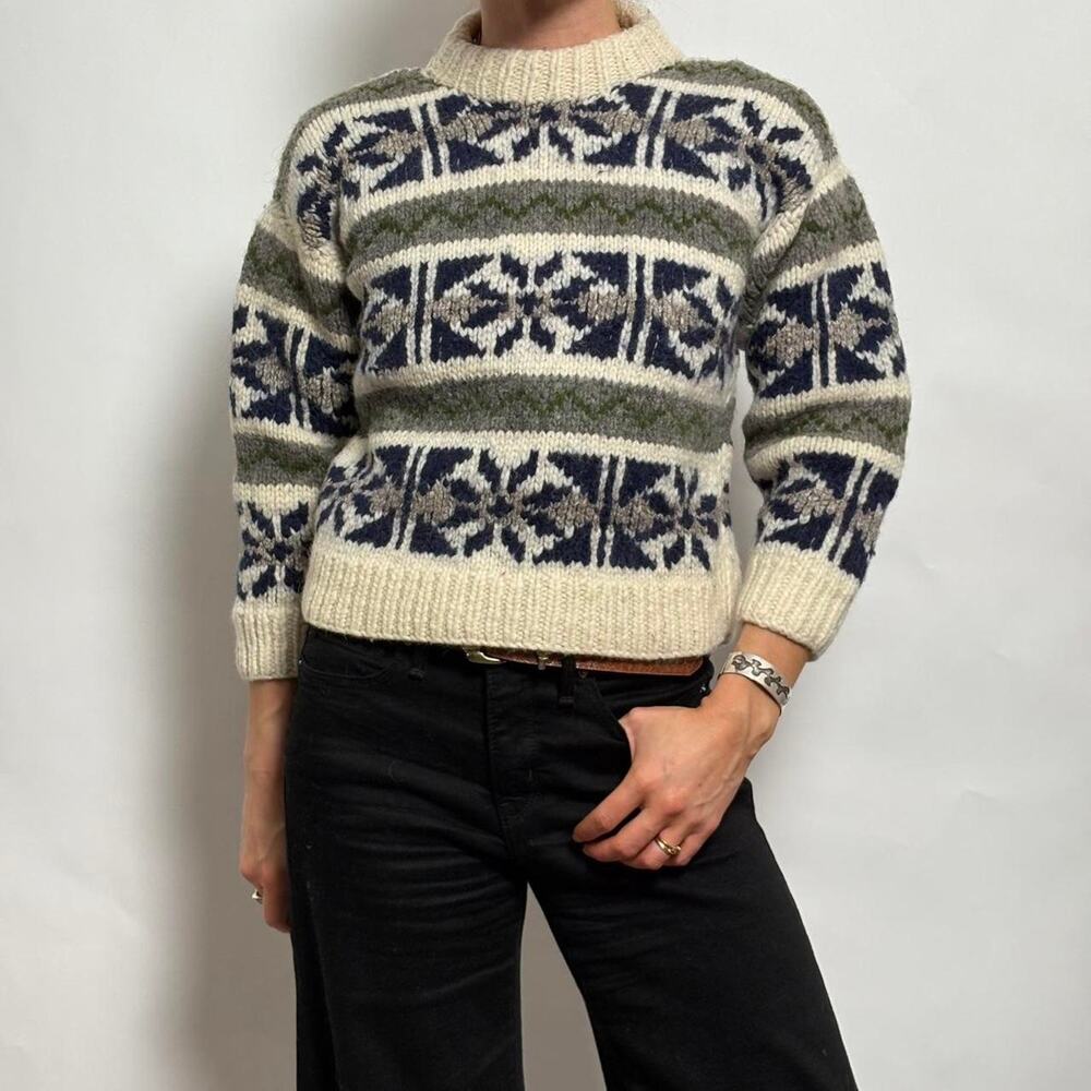 Vintage Handmade Nordic Wool Sweater